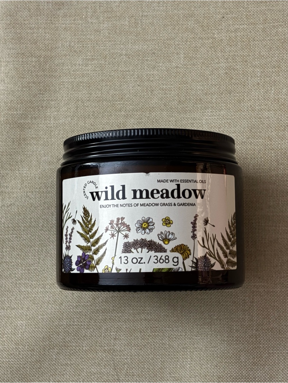 Essential oils wild meadow candle